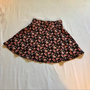 Charlotte Russe Floral Skater Skirt